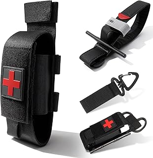 Tourniquets,Tourniquet Holster,Tourniquet Halter Taktische mit 1 Verstellbare Schnalle für Camping Wandern Kampf Bergsteigen Outdoor Sport(Schwarz)
