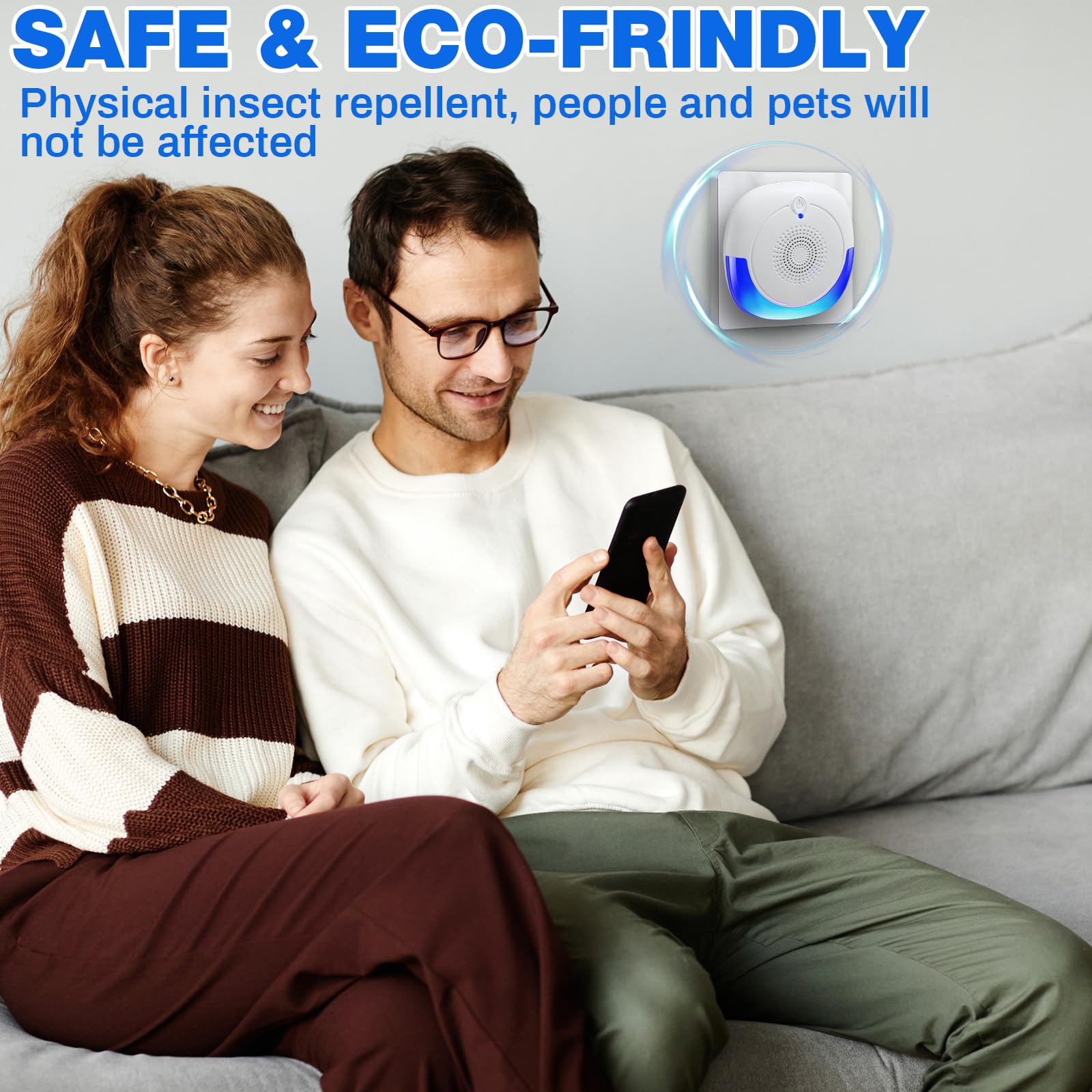 Qualirey 12 paquetes de repelentes ultrasónicos mejorados para control de plagas, repelente electrónico de plagas enchufable en interiores para insectos, cucarachas, arañas, hormigas, insectos