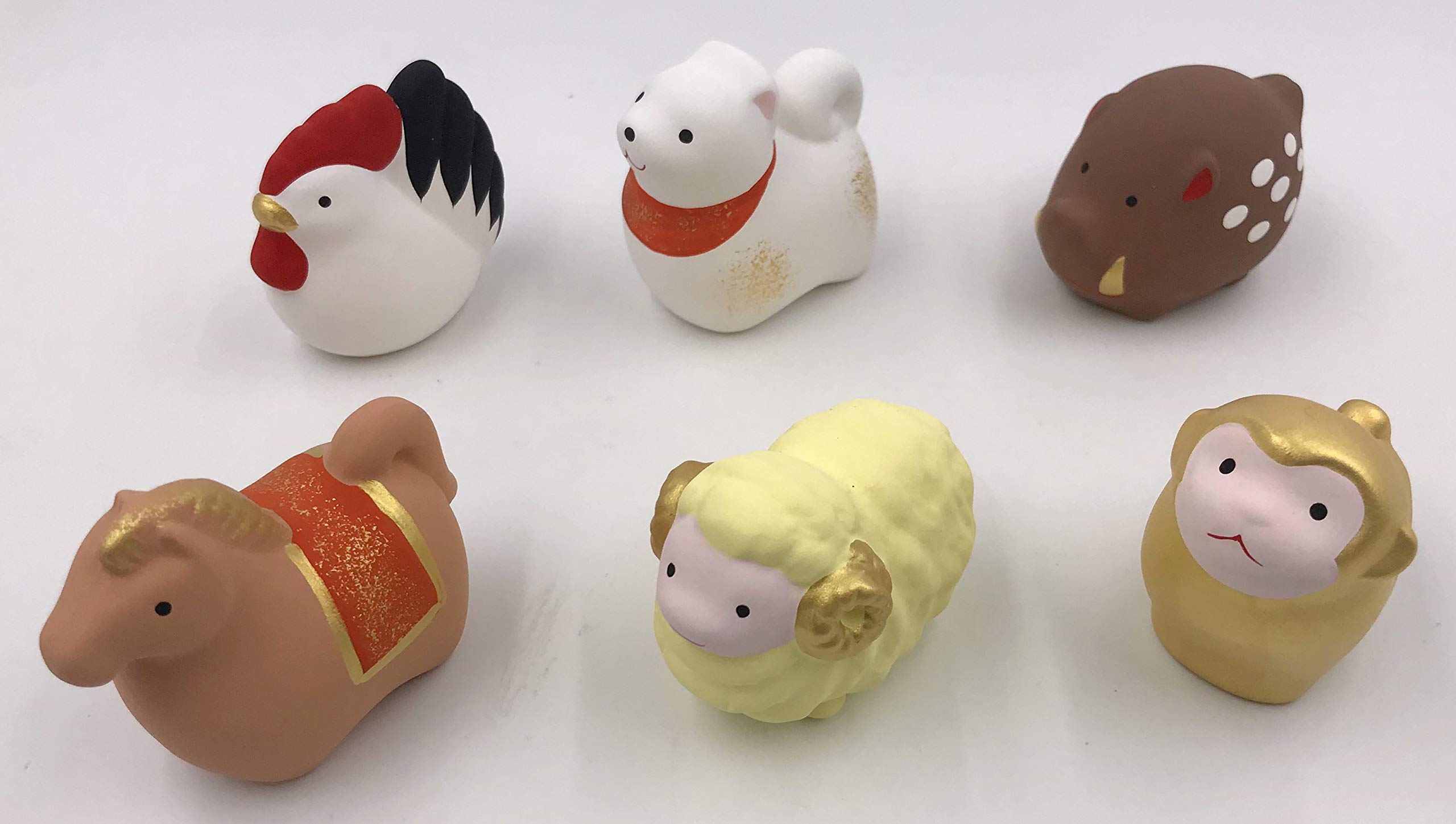 Buy One Set of 12 Ceramic Chinese Zodiac Animal Figurines. Each Animal