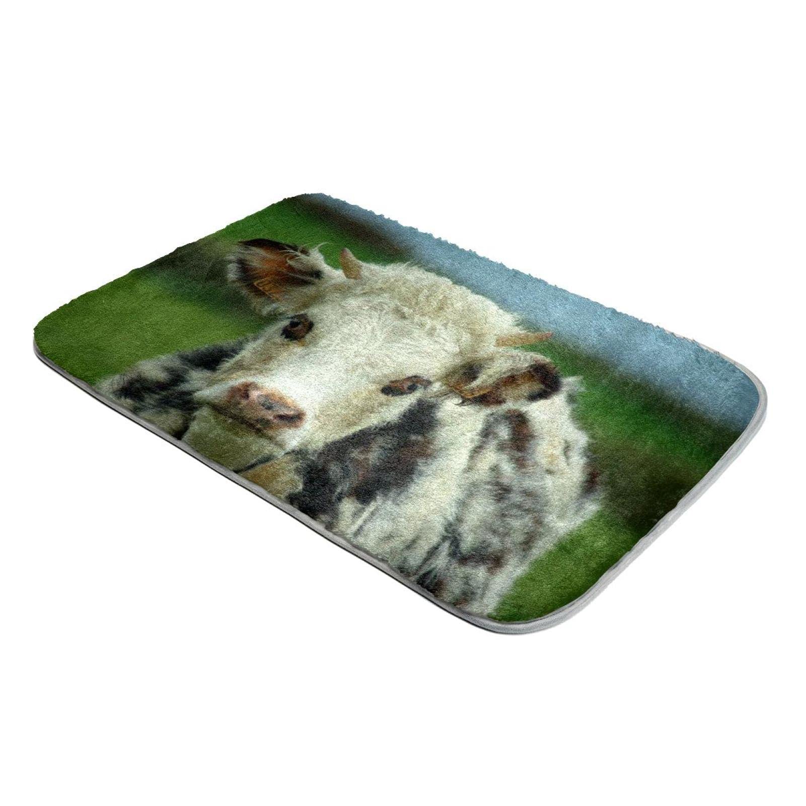 Tapis en fausse fourrure de vache noir et blanc pour salon