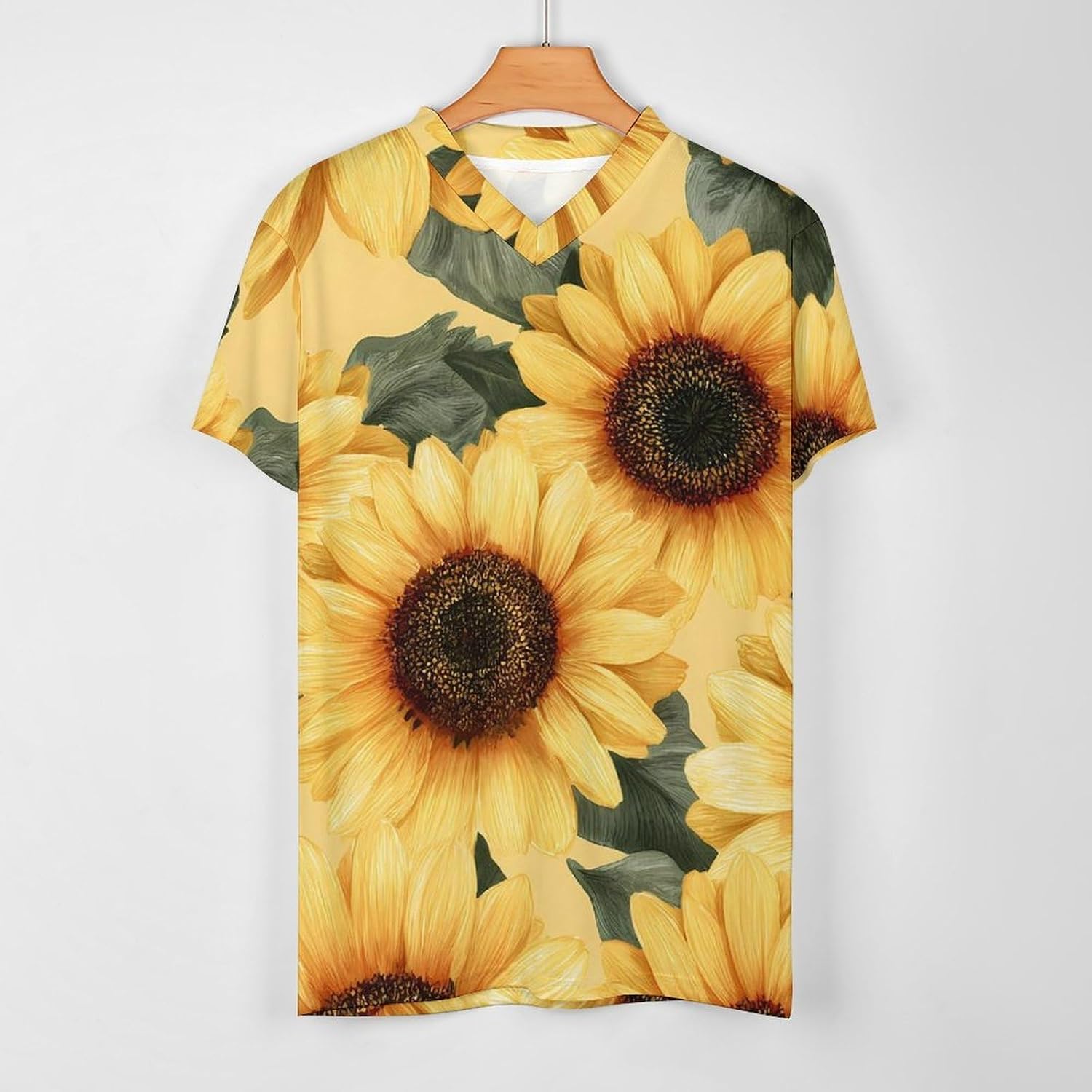 Tender Yellow Sunflowers Personalized Soccer Jersey Mens T-Shirts Sports Tops