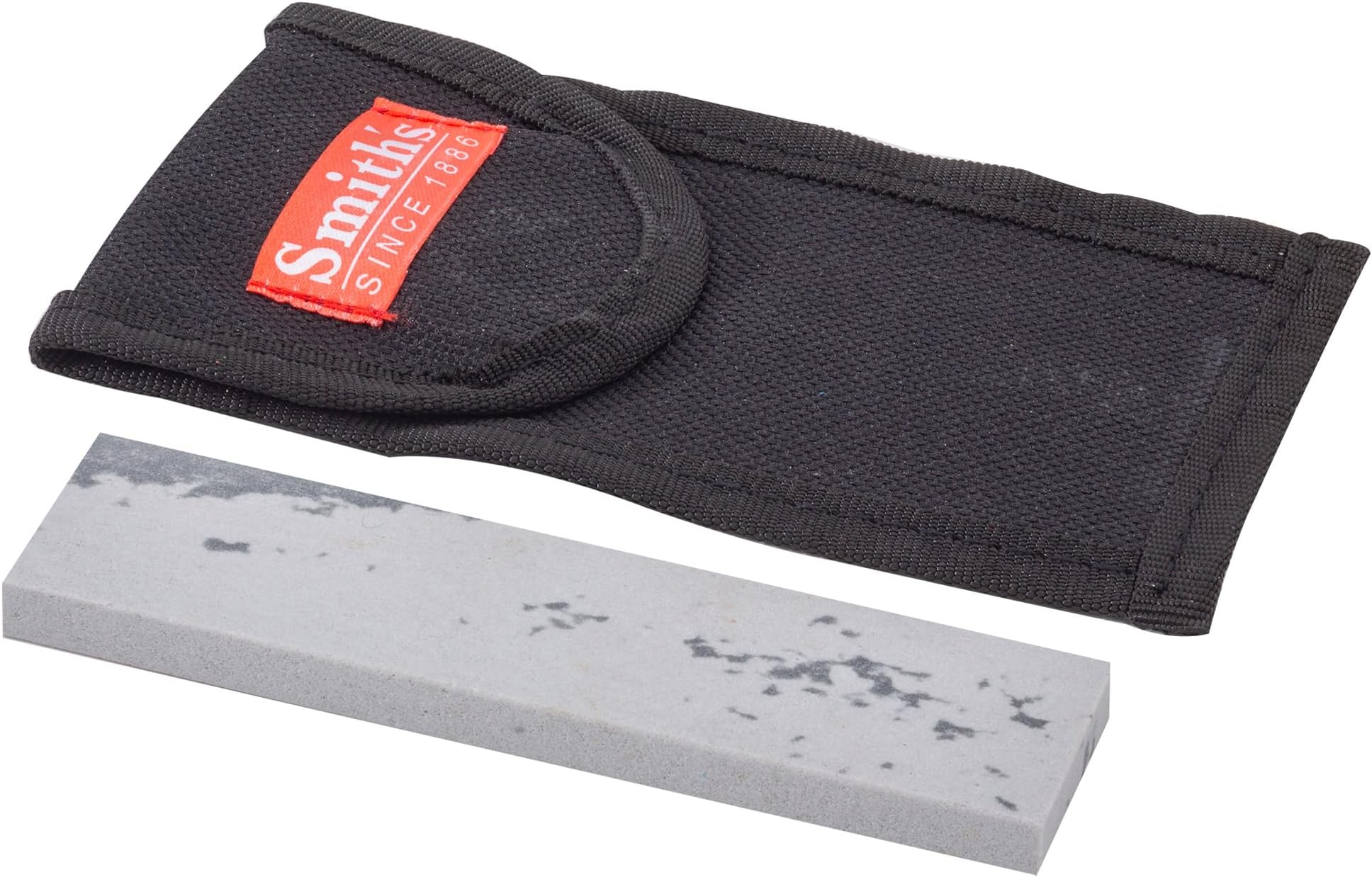 Smith's MP4L Arkansas Stone – 4 Inch – Medium 600 Grit – Fabric Pouch Included – Sharpens Large and Small Knives – Sharpening Stone