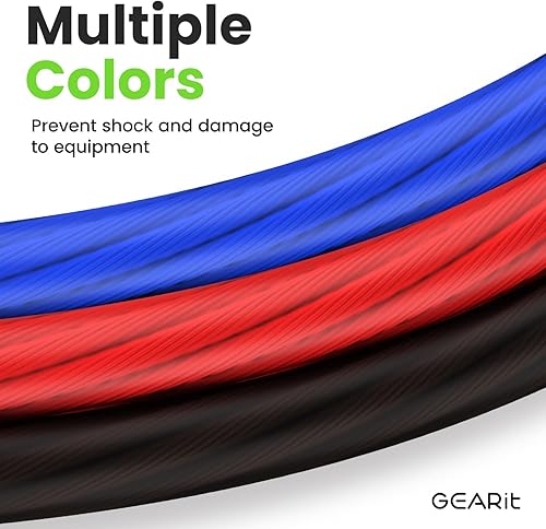 Miniatura 4 de GearIT Cable de calibre 4 (25 pies cada uno, negrorojo translúcido) de aluminio revestido de cobre CCA  Cable automotriz primario de