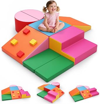 Soft Play Foam Building Blocks for Children,Climbing Toys for Toddlers from 1-3 Years Colorful