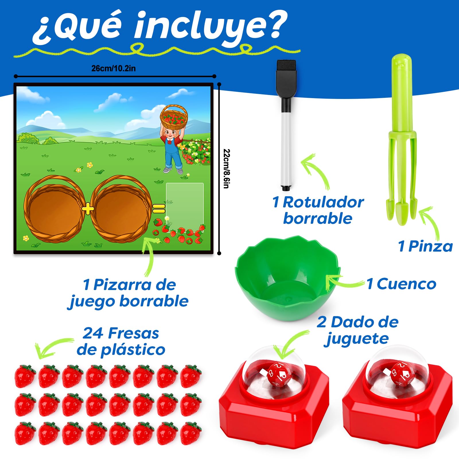 Broytain Juegos de mesa de matemáticas para niños con poppers de dados, juguetes educativos para contar, sumar y restar, juegos de motricidad fina, juegos de dados para jardín de infantes y hogar
