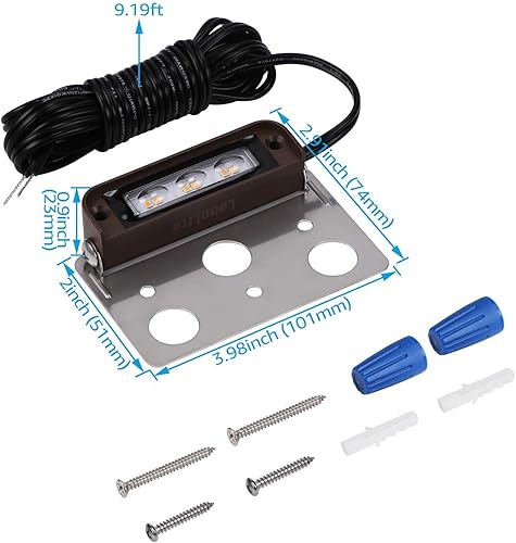 Miniatura 6 de LEONLITE Serie Premium - Luces LED de pared de contención de 4 pulgadas y 2 W, iluminación de paisaje duro de bajo voltaje, luz LED de paisaje, luz