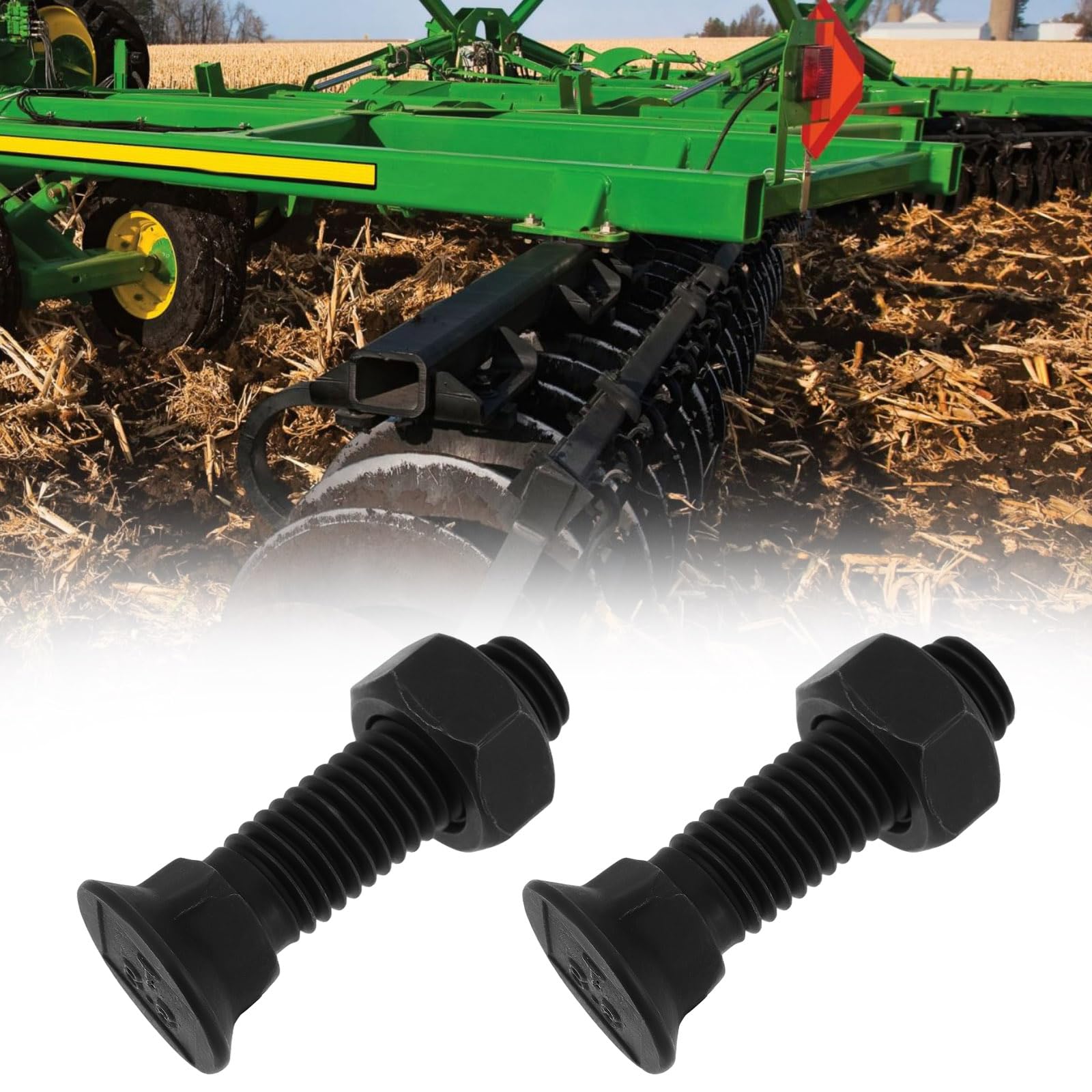 Briny River 10pcs M10x40mm Plain Plow Bolts 8.8 Grade Carbon Steel Planetary Screws for Cultivators - Image 2