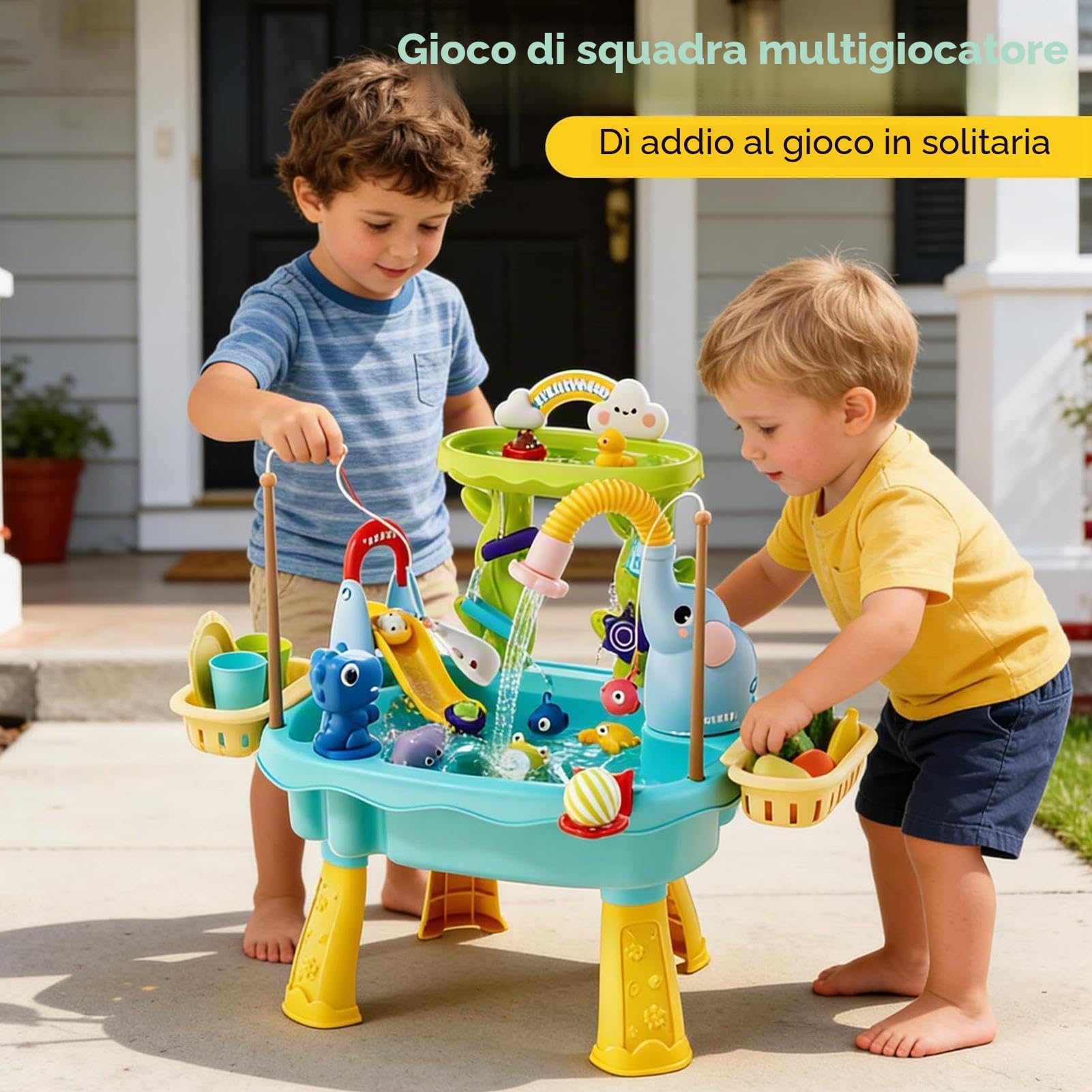 Générique Tavolo Da Acqua per | Giocattoli Da Pesca A Pompa Elettrica - Giocattolo Acquatico Estate,per Età Prescolare Giardino Terrazza Spiaggia Campeggio Presepe Casa Sala Giochi