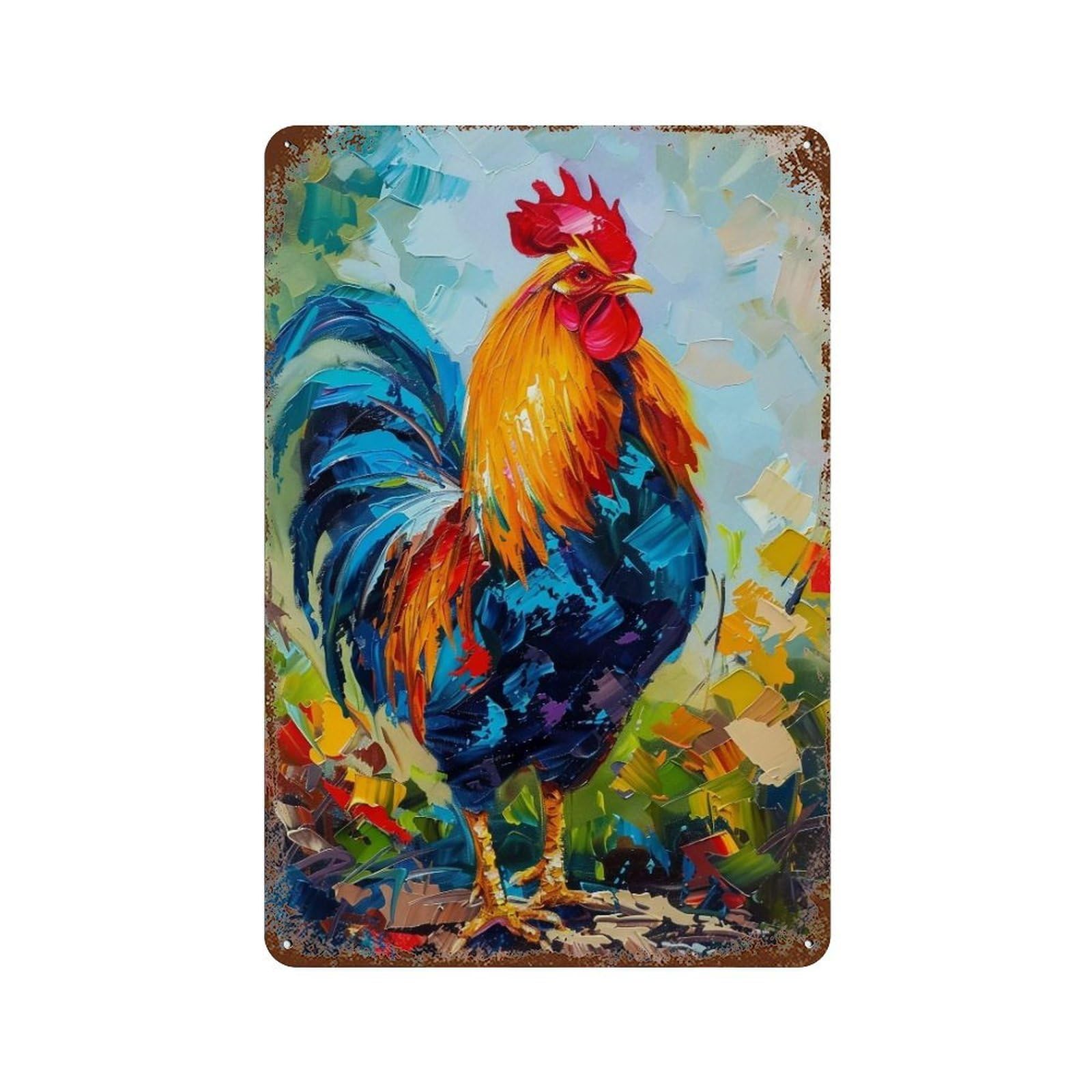 HDURYEYRYY Proud Rooster 01 Wall Retro Iron Vintage Art Metal Tin Sign Poster Modern Home Cofffee Club Art Bar Shop Decor 30x20cm