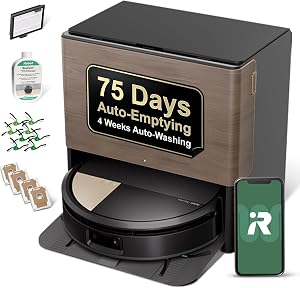 iRobot Roomba Max 707 Combo Robot Vacuum & Mop,175x More Suction, Extending Self-Cleaning Roller Mop, Multifunction Dock, 75 Day Self-Emptying, Hot Wash/Dry, AI Obstacle Avoidance, Ideal for Pet Hair