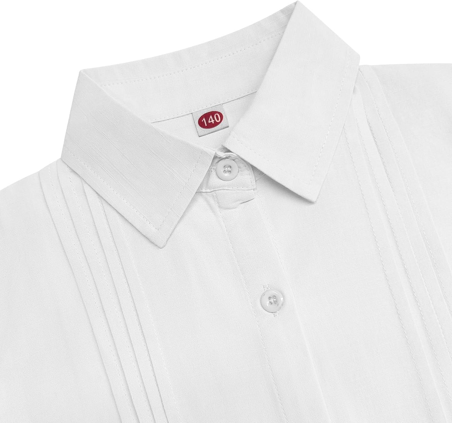 YesFashion Boys Cuban Guayabera Short Sleeve Button Down Shirt Linen Like Summer Shirt for Beach School Ages 4-13