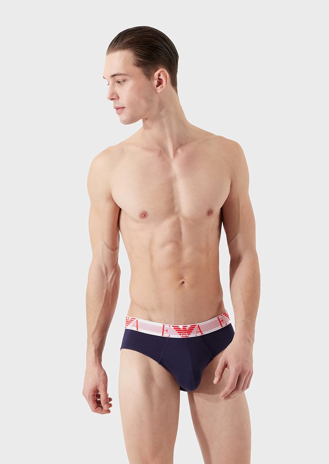 Emporio Armani メンズ メンズ テクスチャードモノグラムロゴバンド