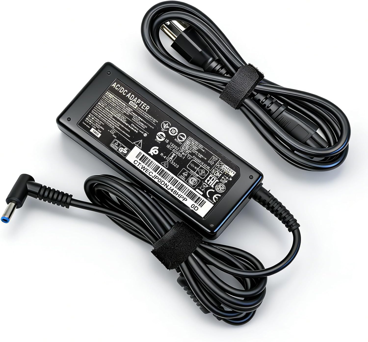 65W AC Charger Compatible with HP EliteBook 840 850 845 830 820 | ProBook 435 440 445 450 455 470 G3 G4 G5 G6 G7 G8 4.5x3.0mm Smart Blue Tip Laptop Adapter Power Supply