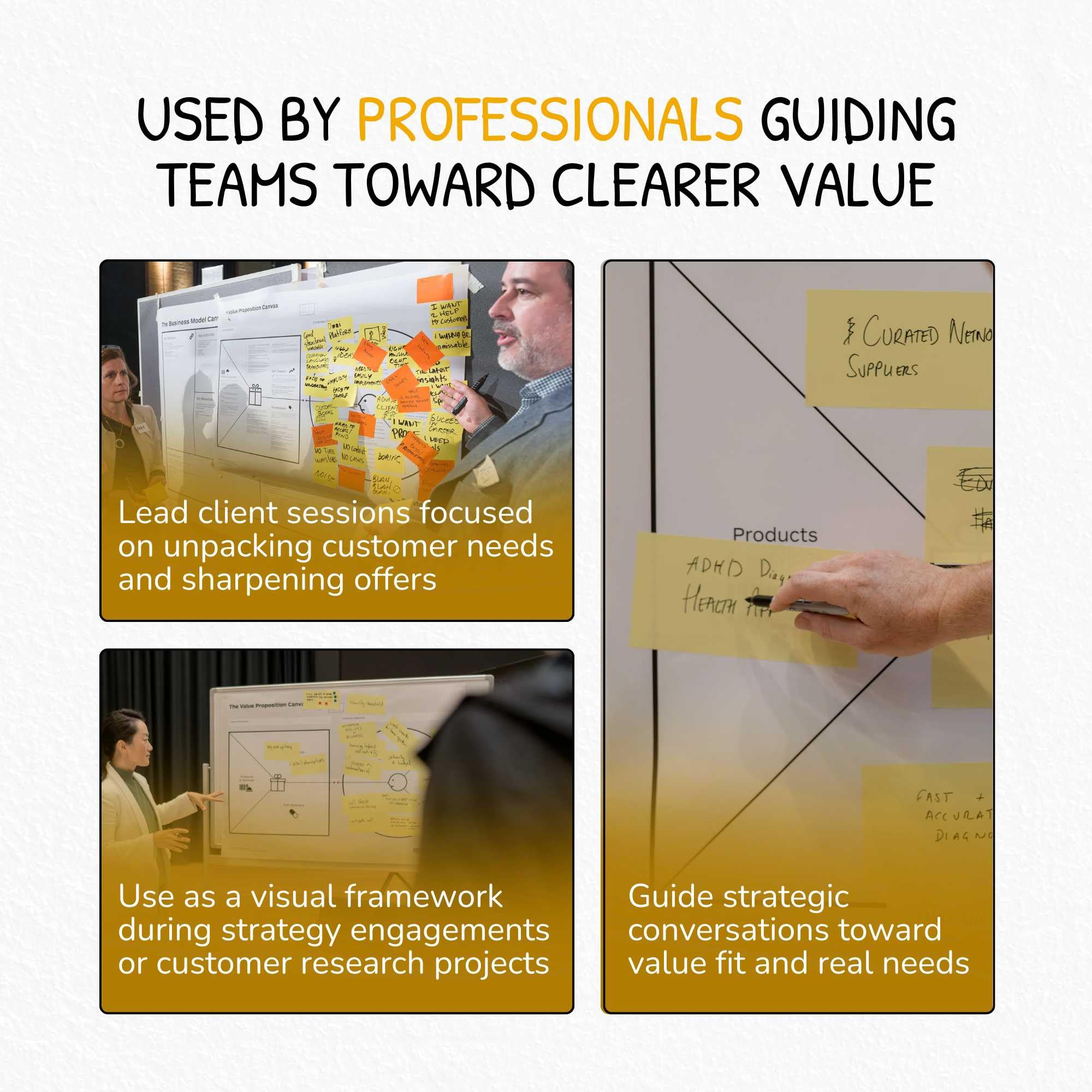Value Proposition Canvas for Business Model Generation – A0 PVC Durable Wall Canvas for Value Proposition Design, Strategy Mapping, Product Management & Lean Business Canvas Workshops