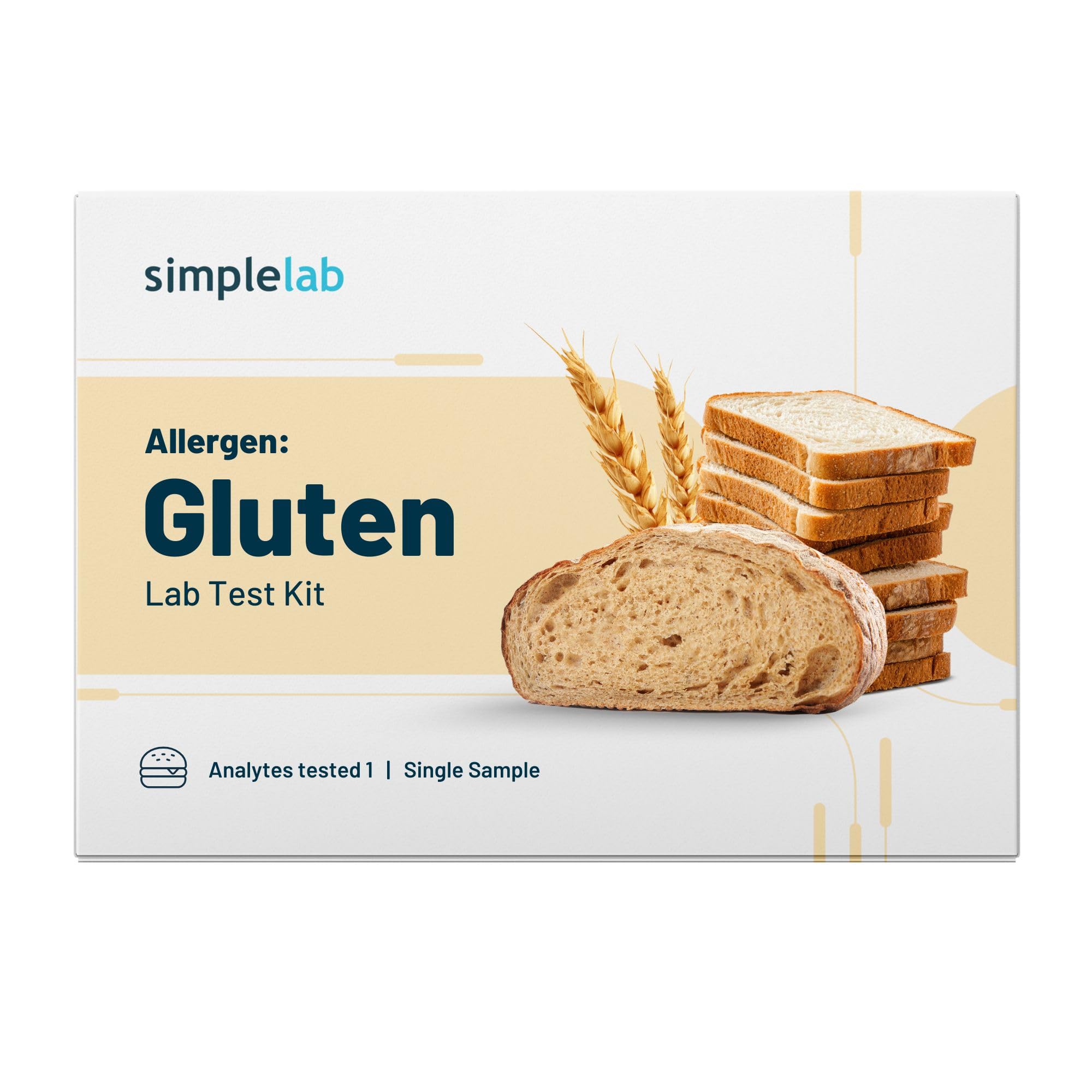 Gluten Allergen Food Swab Test Kit by SimpleLab | Lab Analysis for Gluten (Wheat) in Food…