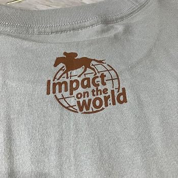 ⑧◆　競馬　JRA　◆　ディープインパクト　◆　七冠馬　メモリアルシャツ　◆ 競馬 JRA Printstar Lサイズ T 黒 馬デザイン ◇ 競馬 JRA