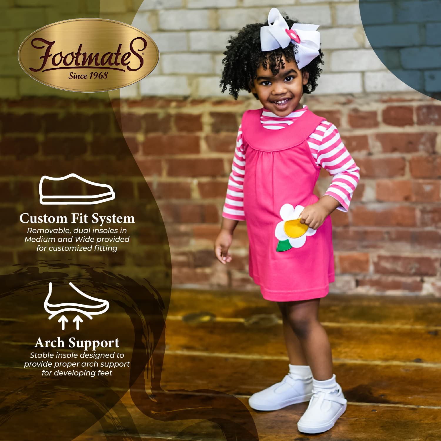 Footmates Girls Shoes - Drew Sneaker - Gold Leather main image 0