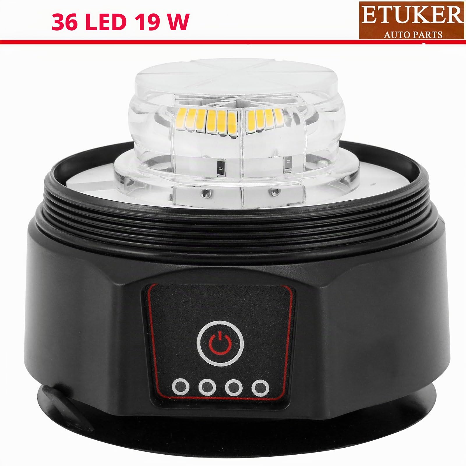 LED Gyrophare Magnétique Jaune Sans Fil Rechargeable Batterie Télécommande 3Flashs Lumineux Clignotant Ramp