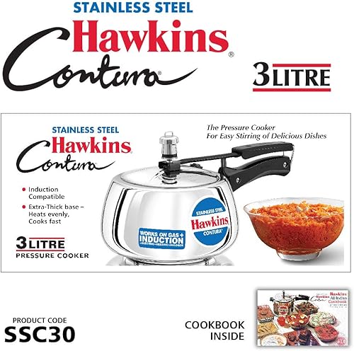 Miniatura 2 de Hawkins Contura-SSC30 - Olla a presión, pequeña, color plateado