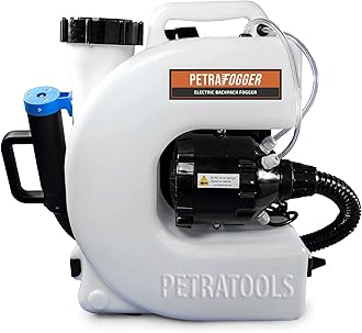PetraTools Electric Backpack Fogger Machine, ULV Insect Bug Mosquito Fogger, Mosquito Sprayer - Commercial Hose, Padded Straps (4 Gallon)