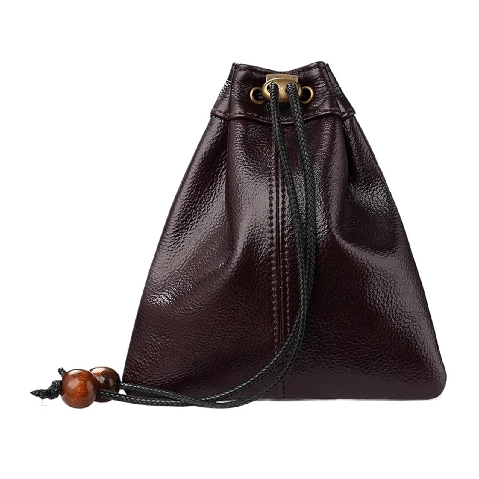 AYWTIUN Leather Drawstring Pouch Medieval Leather Pouch Cowhide Drawstring Coin Purses Storage Dice Bag Vintage Zero Wallets for Men