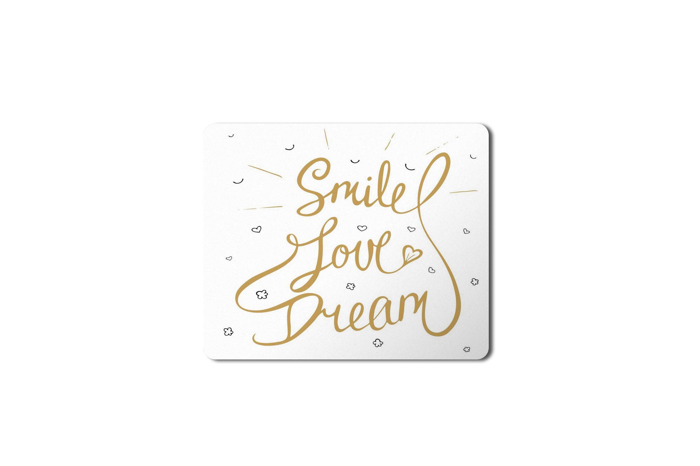 5 Ace Smile Love Dream M HD Printed Designer Speed Mousepad for Laptop|Dekstop|Gamers|Graphic designers-7x8.5 Inches