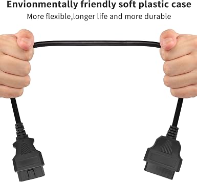 YACSEJAO 16 Pin OBD2 Extension Cable OBD II Male to Female Car Diagnostic Extender Adapter for OBD2 OBD Scan Tool Scanner OBD2 Vehicles, 1.5M
