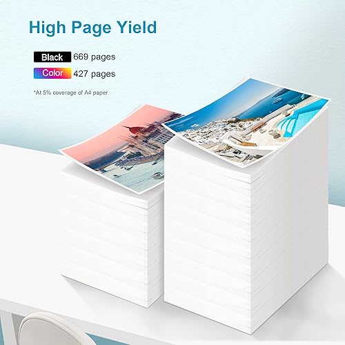 Miniatura 3 de Cartuchos de tinta 65XL NegroColor Combo Pack de alto rendimiento de reemplazo para tinta HP 65 65XL Funciona para HP DeskJet 3755 3772 3700 3722