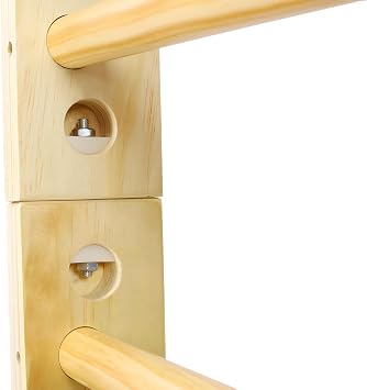 Multi Use Gymnastics Swedish Ladder, Exercise Ladder, Wall Mounted Pull Up Bar,Wood Stall Bar, for Physical Therapy Stretching and Various Exercises