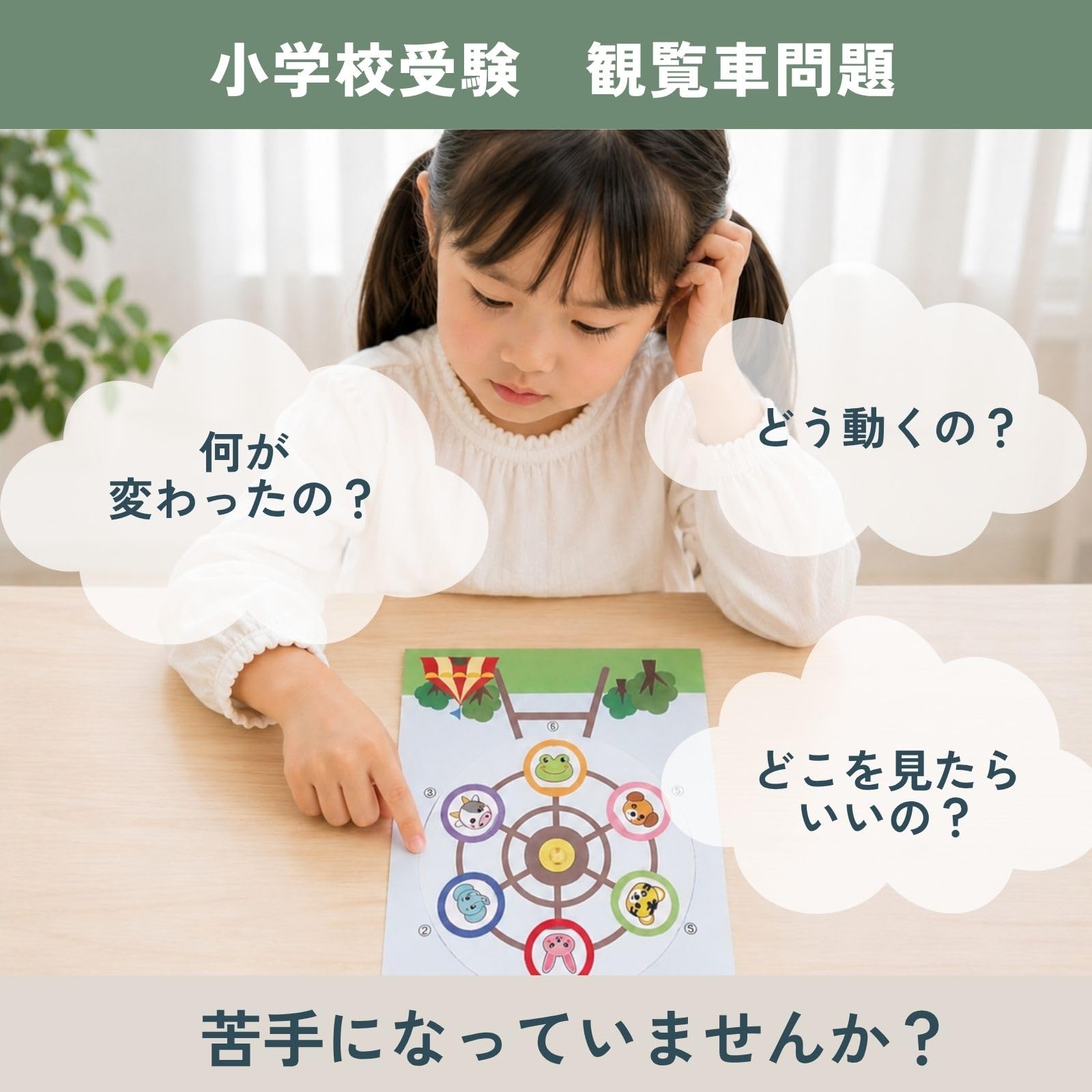 Amazon.co.jp: 小学校受験問題集 回転推理 観覧車セット 親が教え
