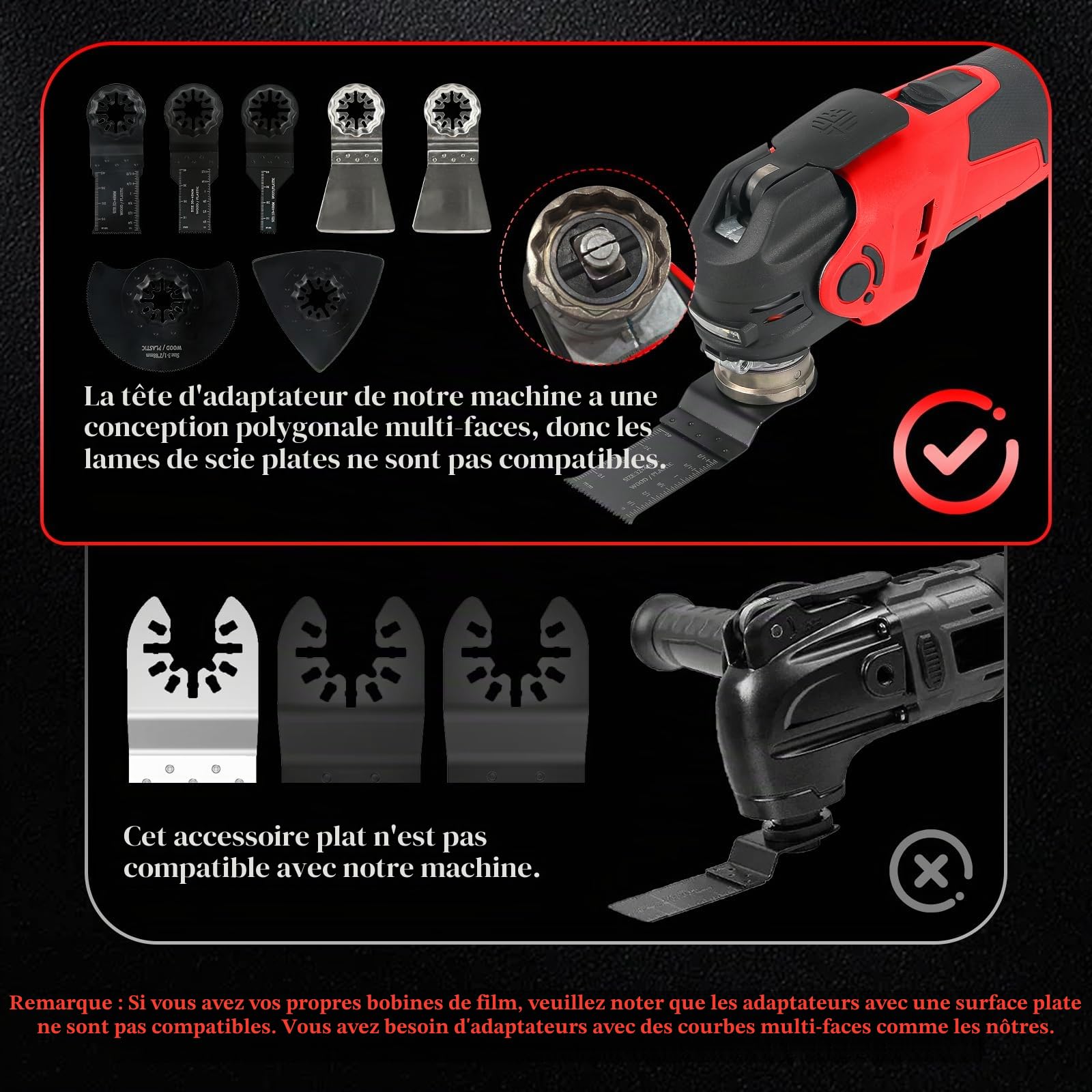Outil Multifonction Oscillant Compatible avec Milwaukee Batterie 18 V (Sans Batterie), Outil Oscillants Sans Balais, 5 Vitesses Variables, Angle Oscillation de 4° pour Couper Poncer et Gratter