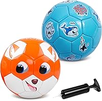 Vista 9 de Balón de fútbol para niños pequeños, tamaño 2, pelota pequeña y suave para niños de 1 a 3 a 5 años, juguete deportivo de dibujos animados para niños