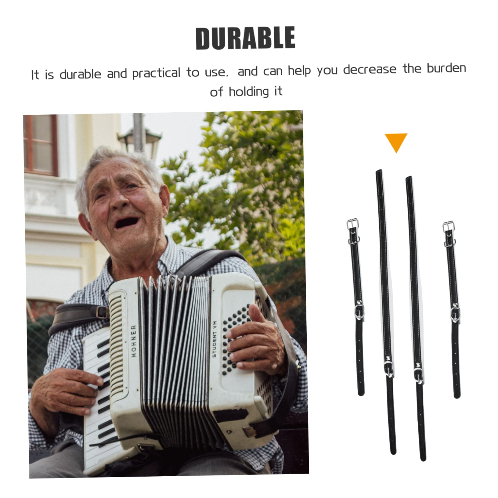 BESTonZON 2 Zestawy Kreatywny Pasek Akordeonowy Wytrzymały Pasek Akordeonowy Akordeonowe Paski Na Ramię Wydajność Bazia Drewno Bas Seniorskie Szarfy U Dziecko Panel Ścienny Zaawansowane