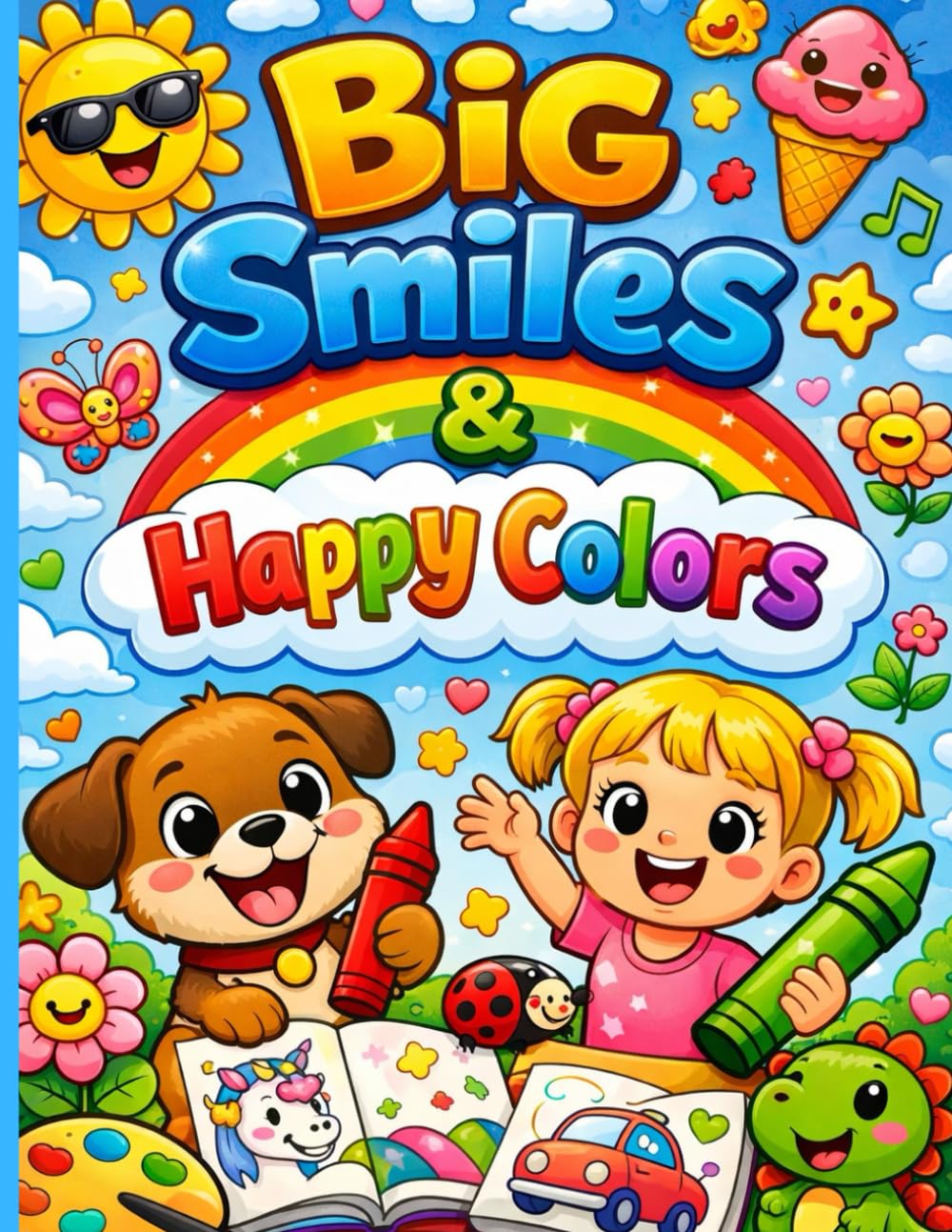 Big Smiles & Happy Colors: A Fun Coloring Book for Kids Ages 4–8