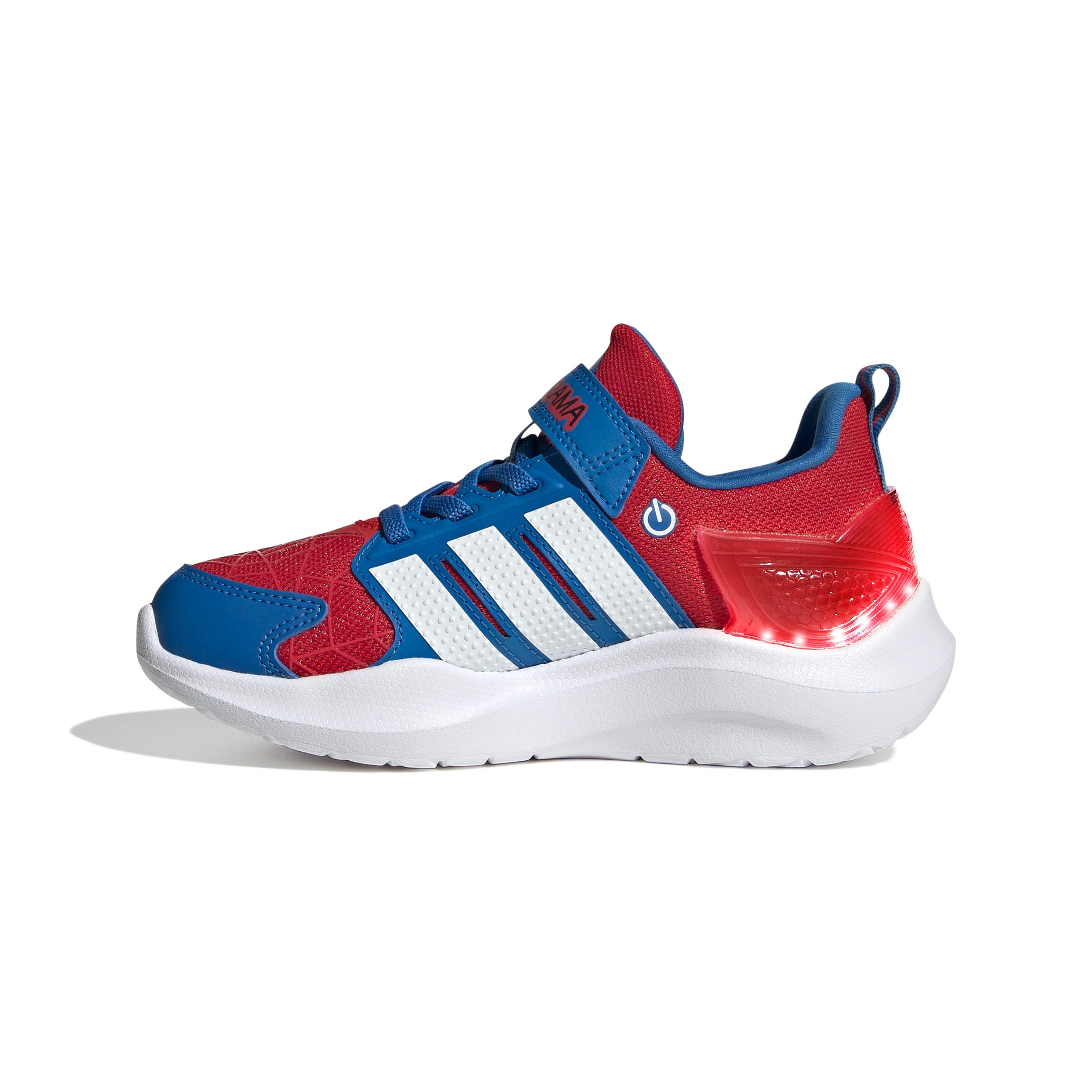 adidas Unisex Kids Marvel Spider-Man Lightorama Runner Children Shoes, Better Scarlet/FTWR White/Bright Royal, 2 UK