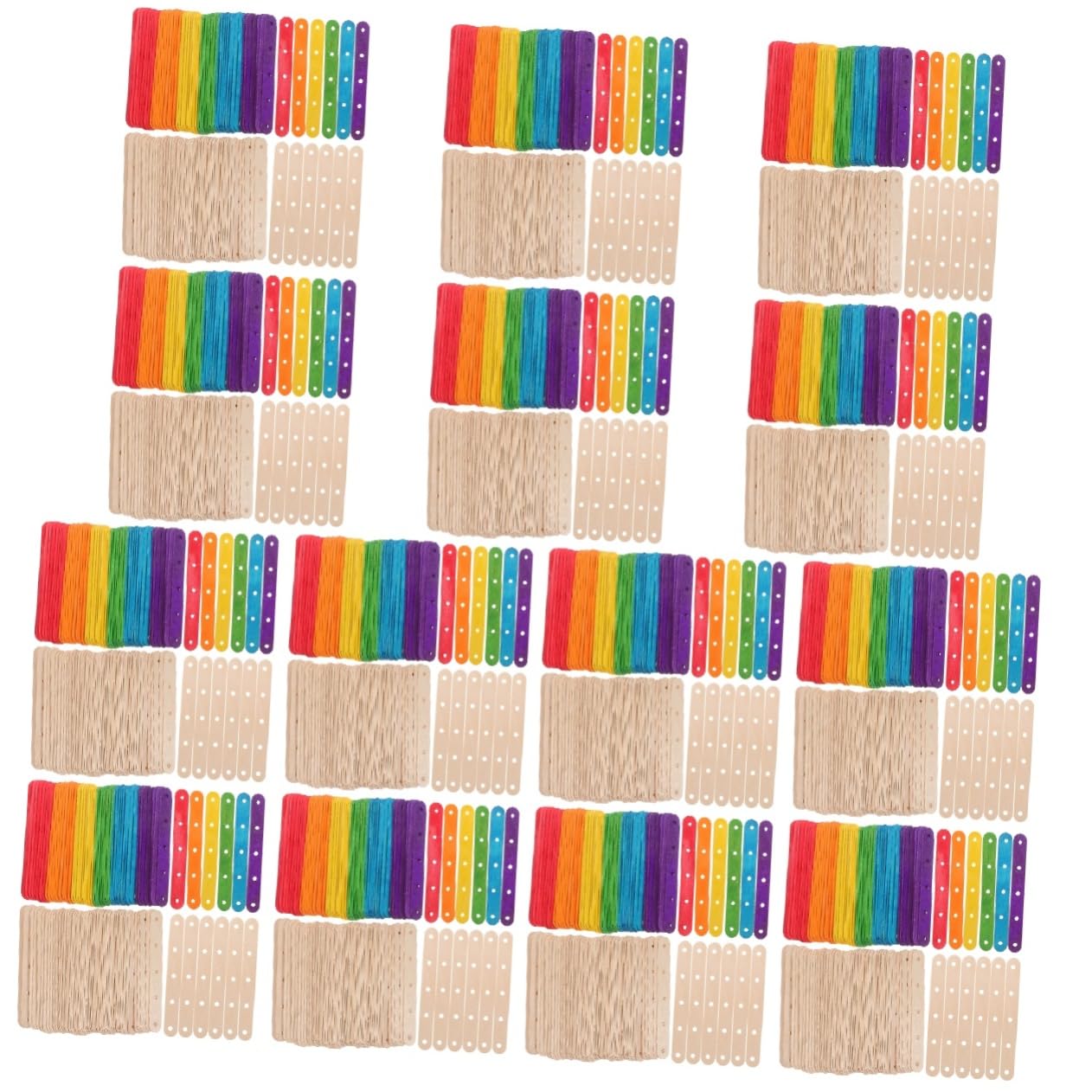Operitacx 1400 Piezas palos de madera para manualidades etiquetas de juguete palitos de helado bastones de madera baston madera palos artesanales de madera DIY Palos de madera de bricolaje