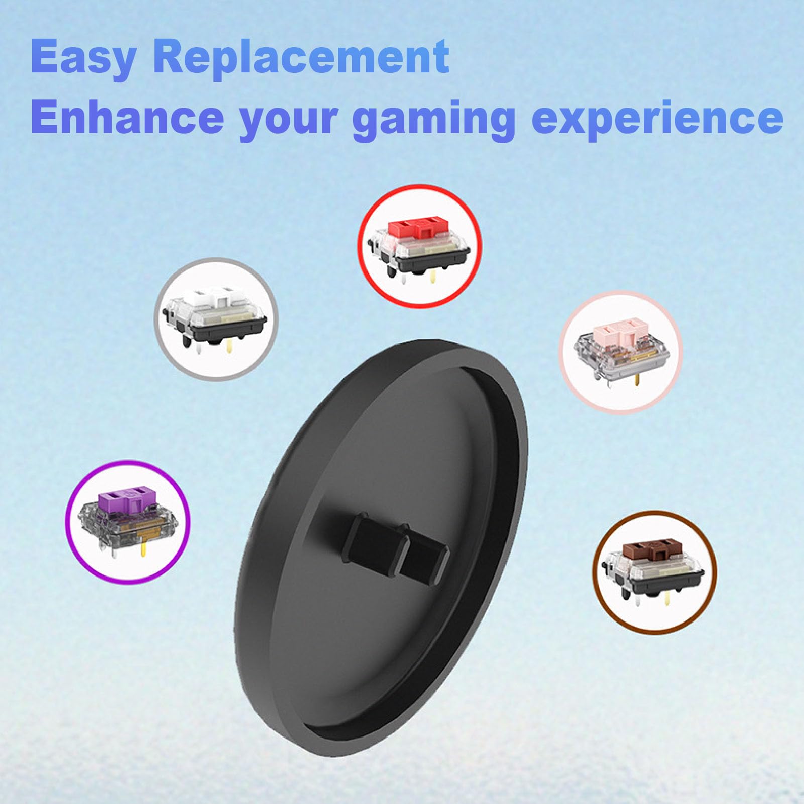 Yanmis 14PCS Key Caps for Kailh Choc Low Profile V1 Game Stick Replacement Caps, Matte Finish, Anti Slip, Easy Installation - Image 3
