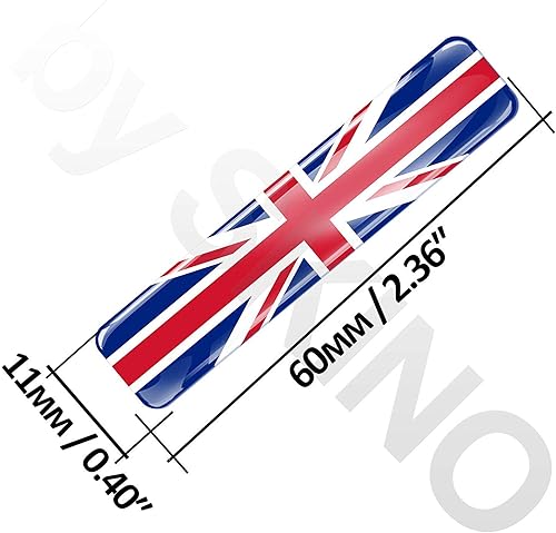 Miniatura 2 de 2 calcomanías de silicona con cúpula en 3D Reino Unido Union Jack National Gran Bretaña bandera de Gran Bretaña casco F 26