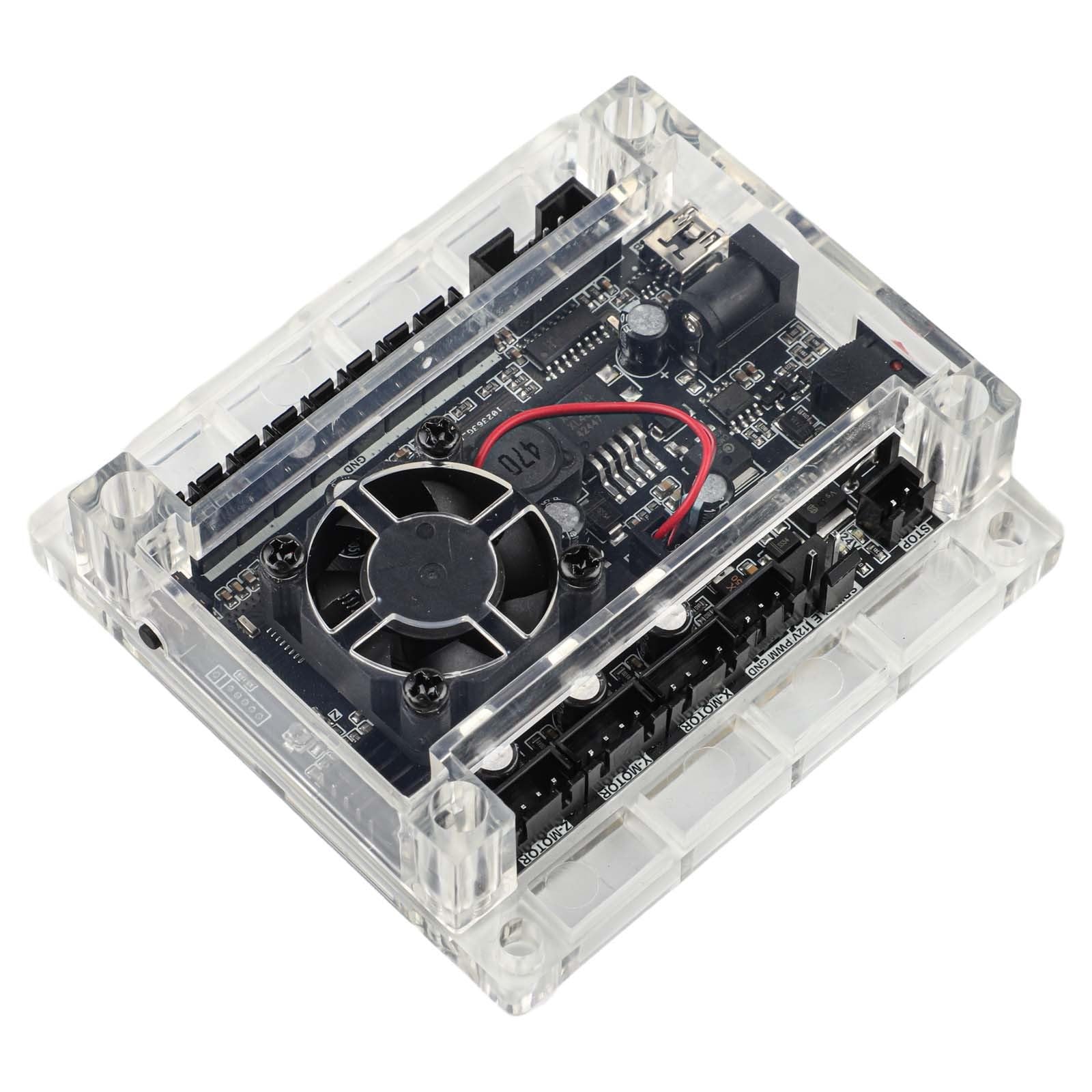 GRBL - Placa controladora, tarjeta de control CNC para máquina grabadora 3018 PRO, 2418, interfaz USB, soporte sin conexión, 24 V, con refrigeración por ventilador