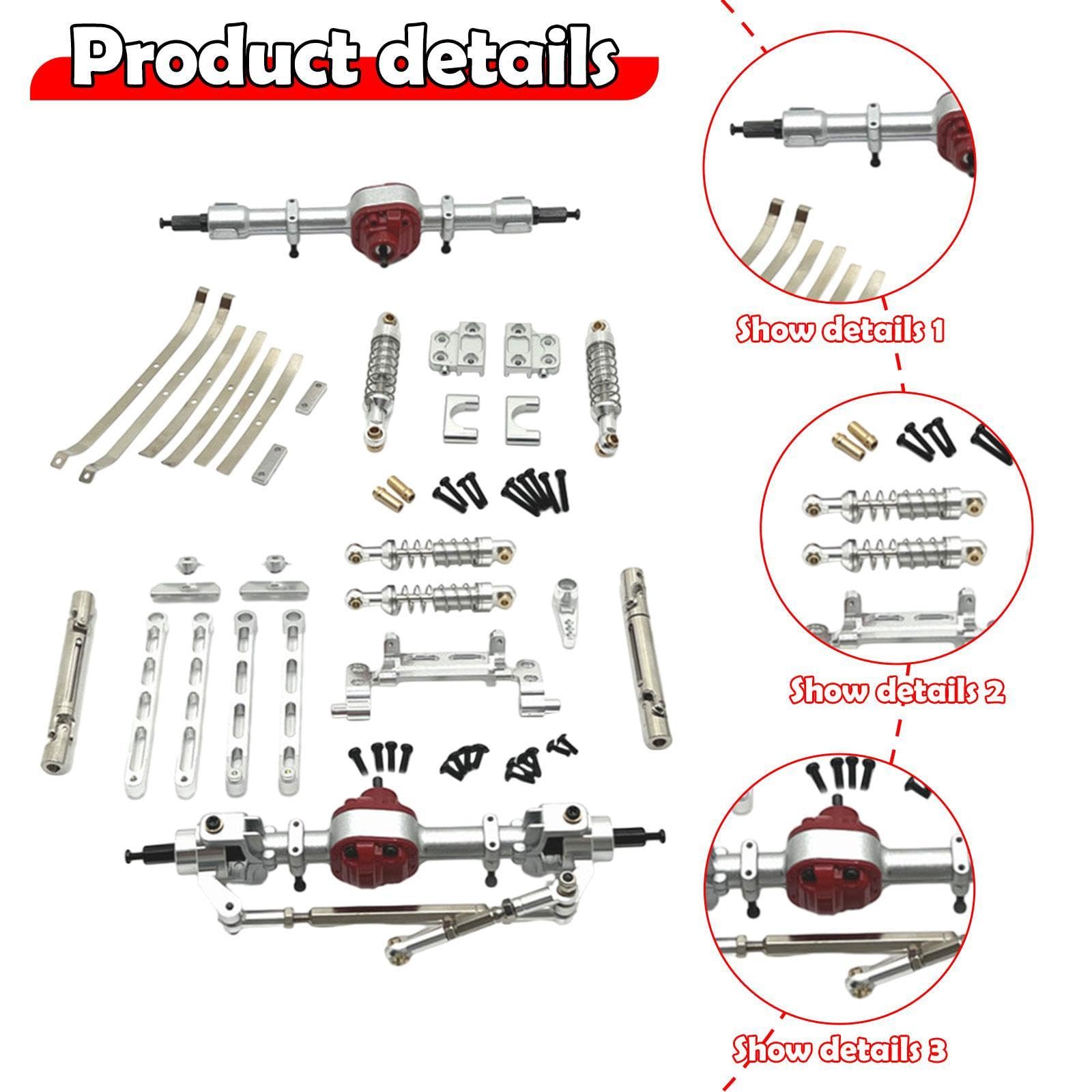 Ricambi per Auto Radiocomandate, Kit di Accessori di Ricambio, Aggiornamento del Telaio, Accessori Installabili Aftermarket per Auto Radiocomandate MN, Argento