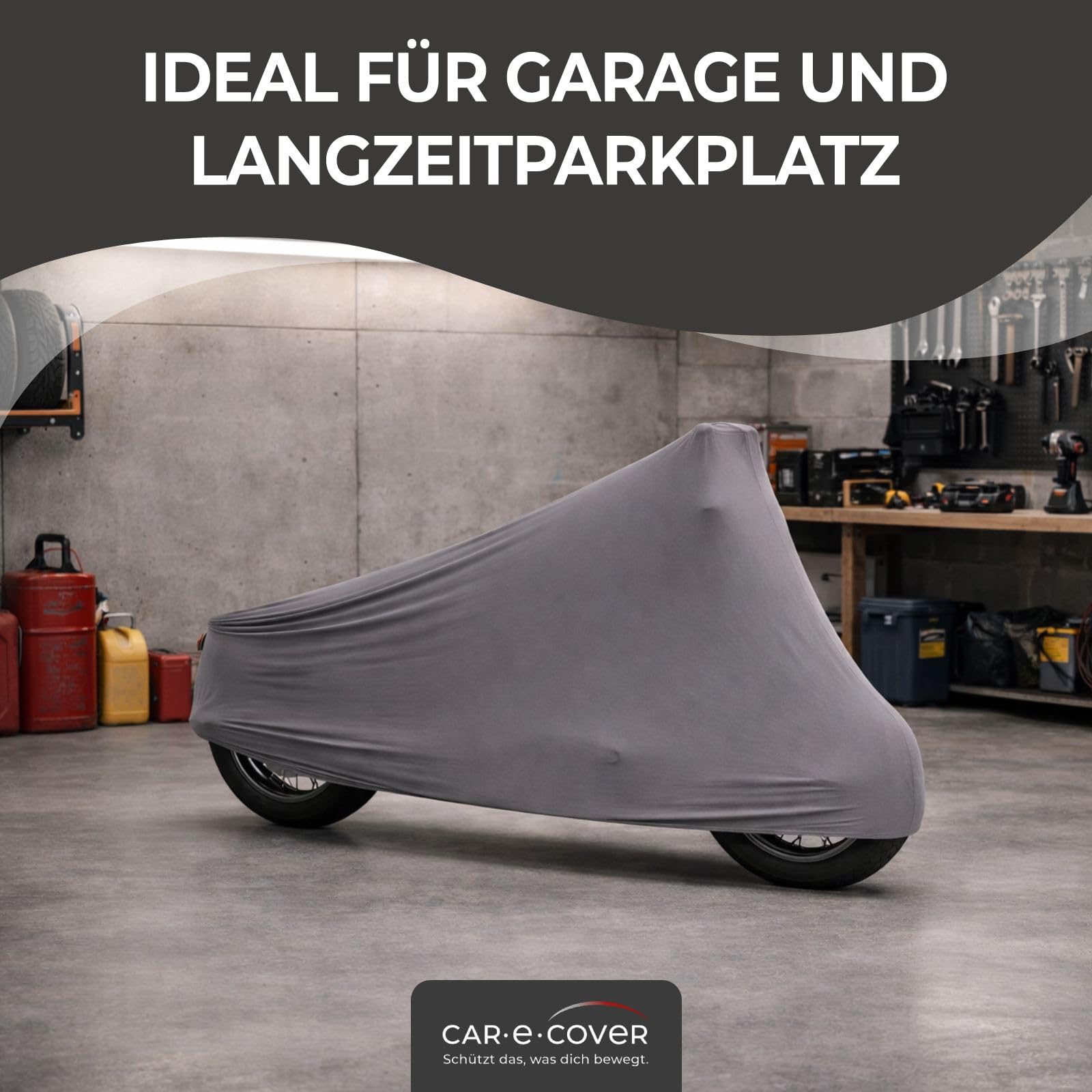 Motorradplane Motorrad Abdeckung Abdeckplane Perfect Stretch, elegant formanpassend Innen, passend für Harley Davidson Fatboy in DREI Farben