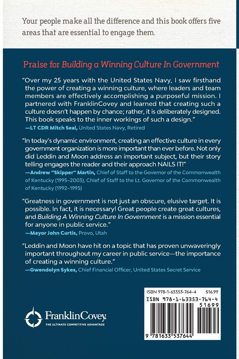 Building A Winning Culture In Government: A Blueprint for Delivering Success in the Public Sector (Public Sector Leadership Skills)