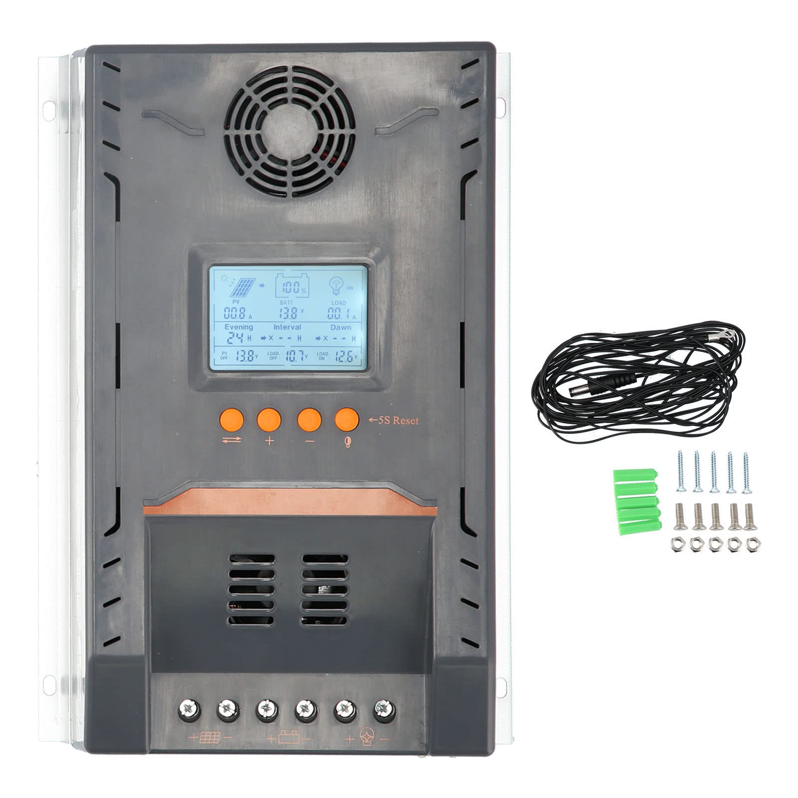 Controlador Solar MPPT, Seguimiento de Punto Máximo de Potencia de 100 A, Identificación Automática, Seguimiento Rápido Utilizado en RVS, Estaciones Base de Comunicación