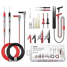BINTA 25-Piece Silicone Multimeter Leads Kit CAT Ⅲ 1000V 20A with Replaceable Test Probes 4PCS Large/Medium Alligator Clips Tweezer, Professional Leads Kit for Industrial Car Home Electrical Testing