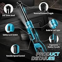 JUDANNA 3/8" Akkus Racsnis Kulcs Makita 18V 80Nm Dugókulcs Szett 7 Részes Adapter Nélkül Akkumulátor 5