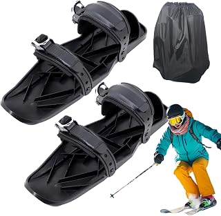Raquetas de nieve para hombres, Raquetas de nieve para mujer, Esquí de patinaje, Accesorio de esquí compacto, herramientas de esquí ajustables multifuncionales, pies de nieve ligeros y antideslizantes