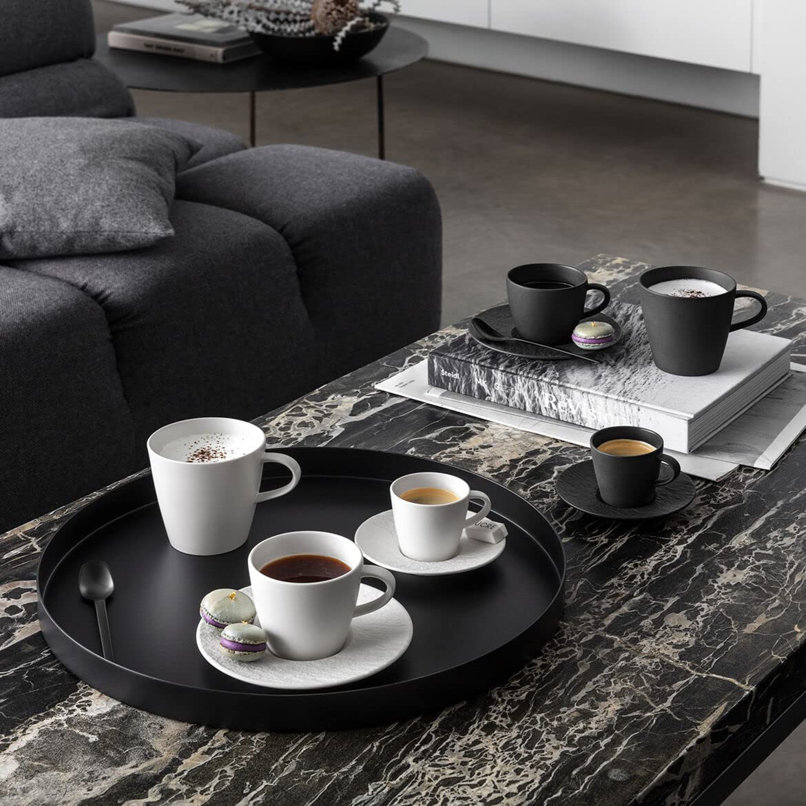 Villeroy & Boch Manufacture Rock zestaw 6 filiżanek do espresso czarne Ø 6,5 cm Porzelan