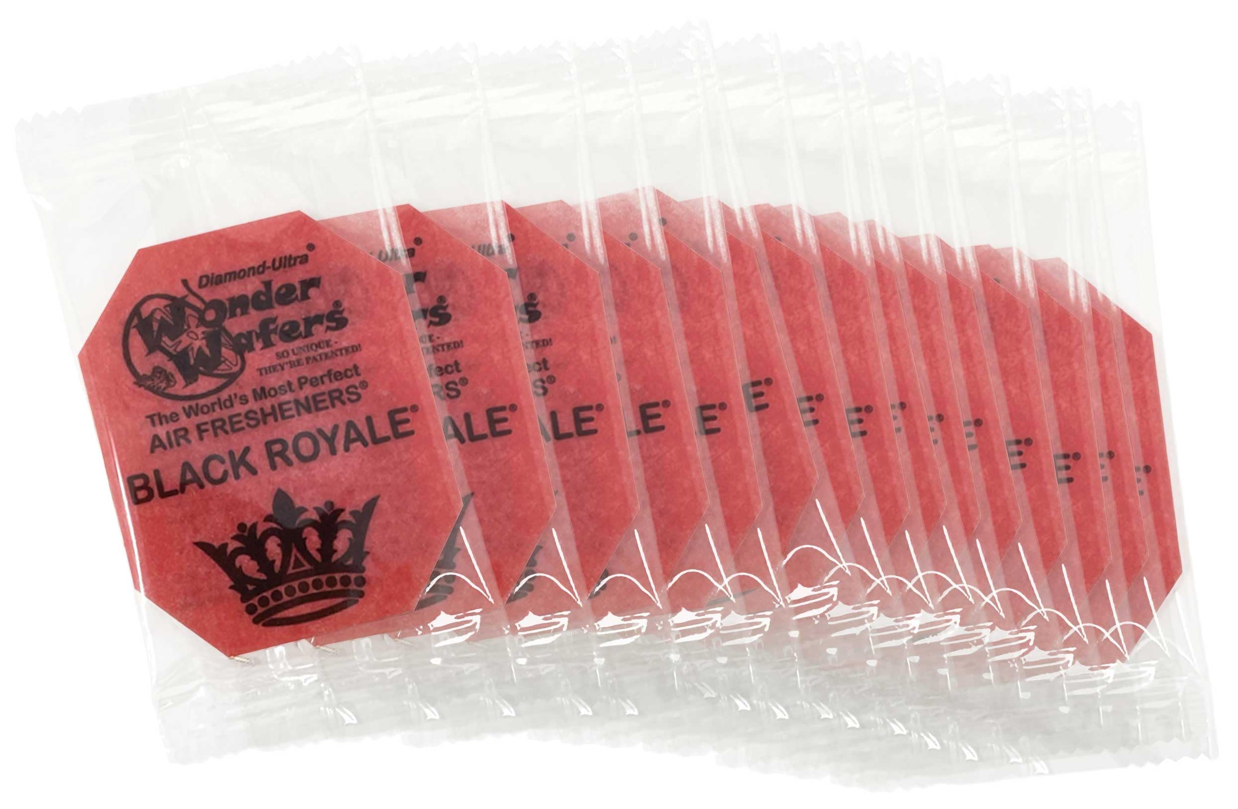 Wonder Wafers - Diamond-Ultra Scented Car Air Fresheners - Individually Wrapped (15 Per Pack) (Black Royale)