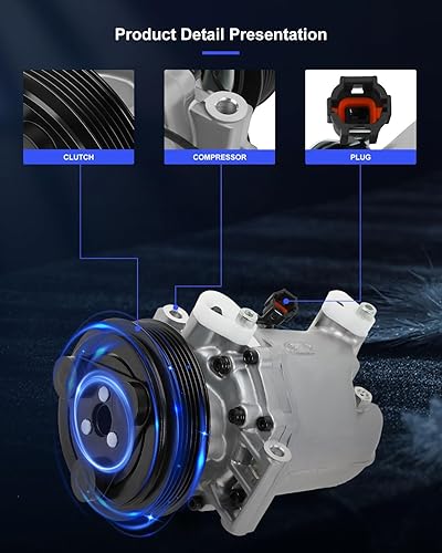 Miniatura 50 de ECCPP Compresor de CA 1997-2003 apto para Mitsubishi Montero Sport 3.0L 1999-2004 para Mitsubishi Montero Sport 3.5L Compresor de aire acondicionado
