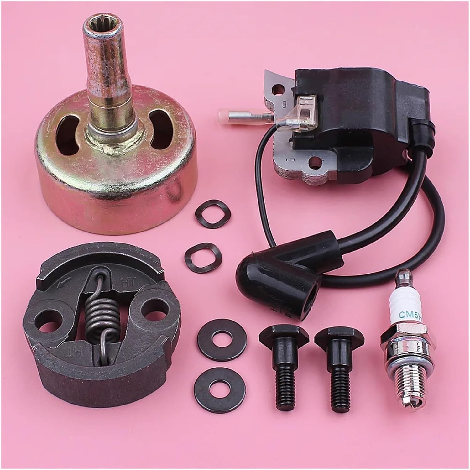 9 Tooth Clutch Drum Ignition Coil Bolt Washer Kit for GX25 GX 25 4 Stroke Lawn Mower Engine Spare Replace Part